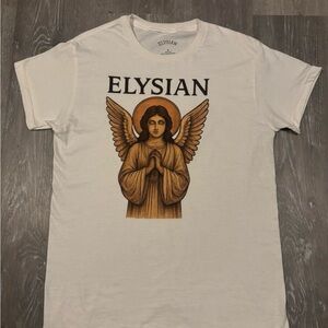 White Elysian Angel Graphic Men's Tee